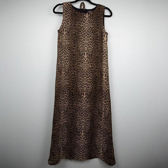 Virgo leopard print sleeveless tunic maxi dress-L - Picture 1 of 5